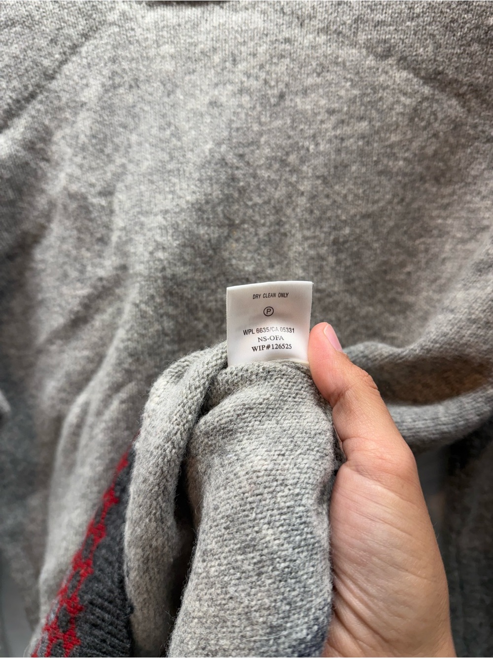 Woolrich 100% Lambswool Sheep Sweater Women M Gray Fair Isle Cottagecore - Picture 9 of 10